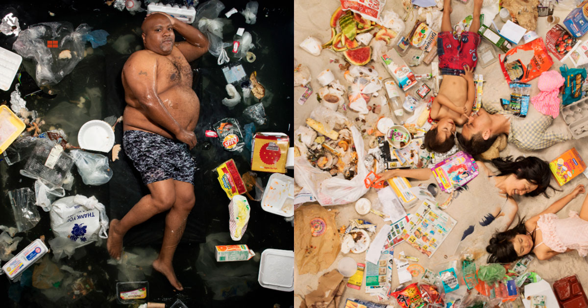 7 Days of Garbage. Progetto fotografico di Gregg Segal.